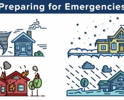 An image showing natural disasters to encourage emergency preparedness