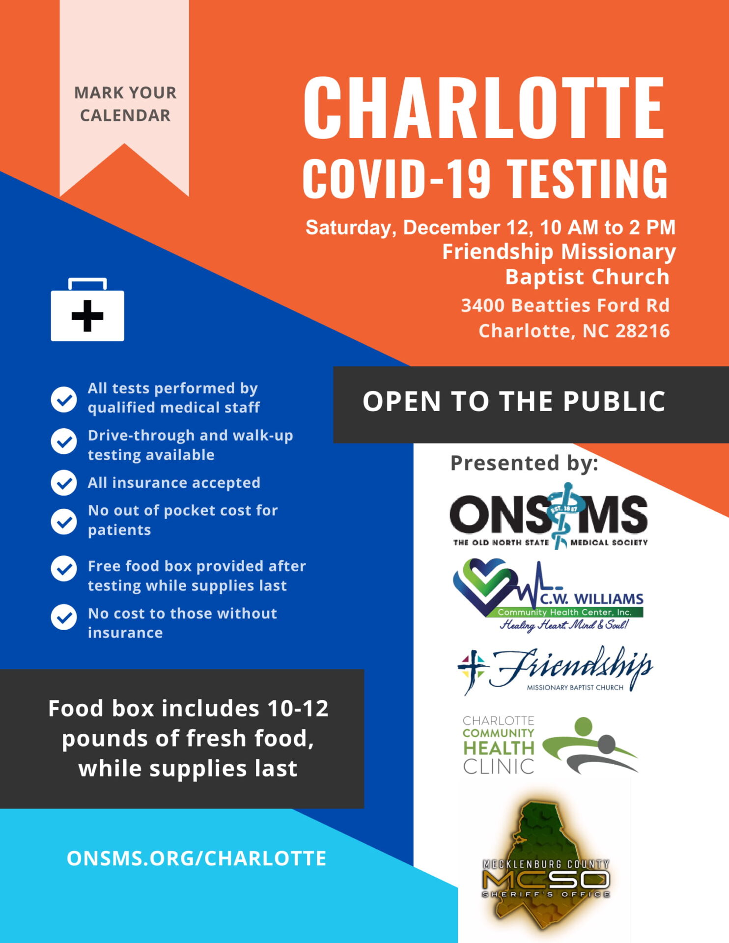 COVID-19 Community Testing Flyer